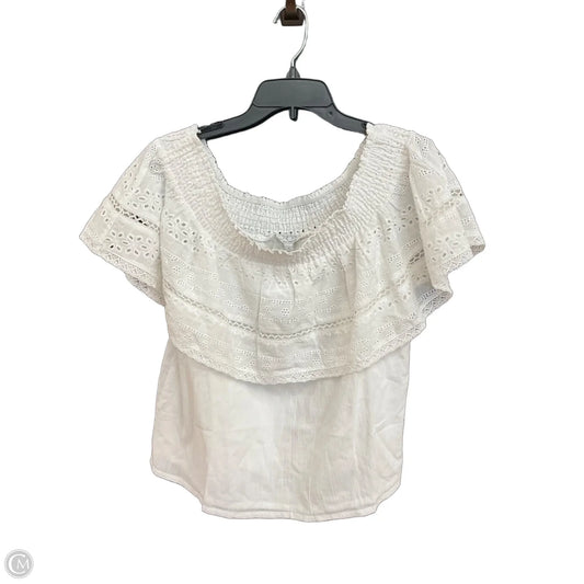 Top Short Sleeve By Sofia By Sofia Vergara In White, Size: L