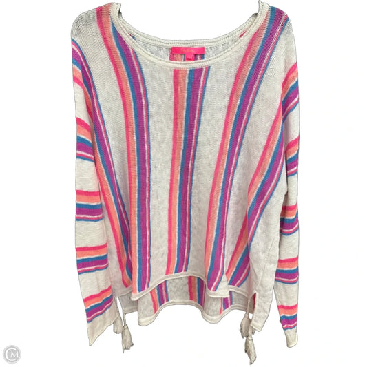 Sweater Cardigan Designer By Lilly Pulitzer In Striped Pattern, Size: Xxl