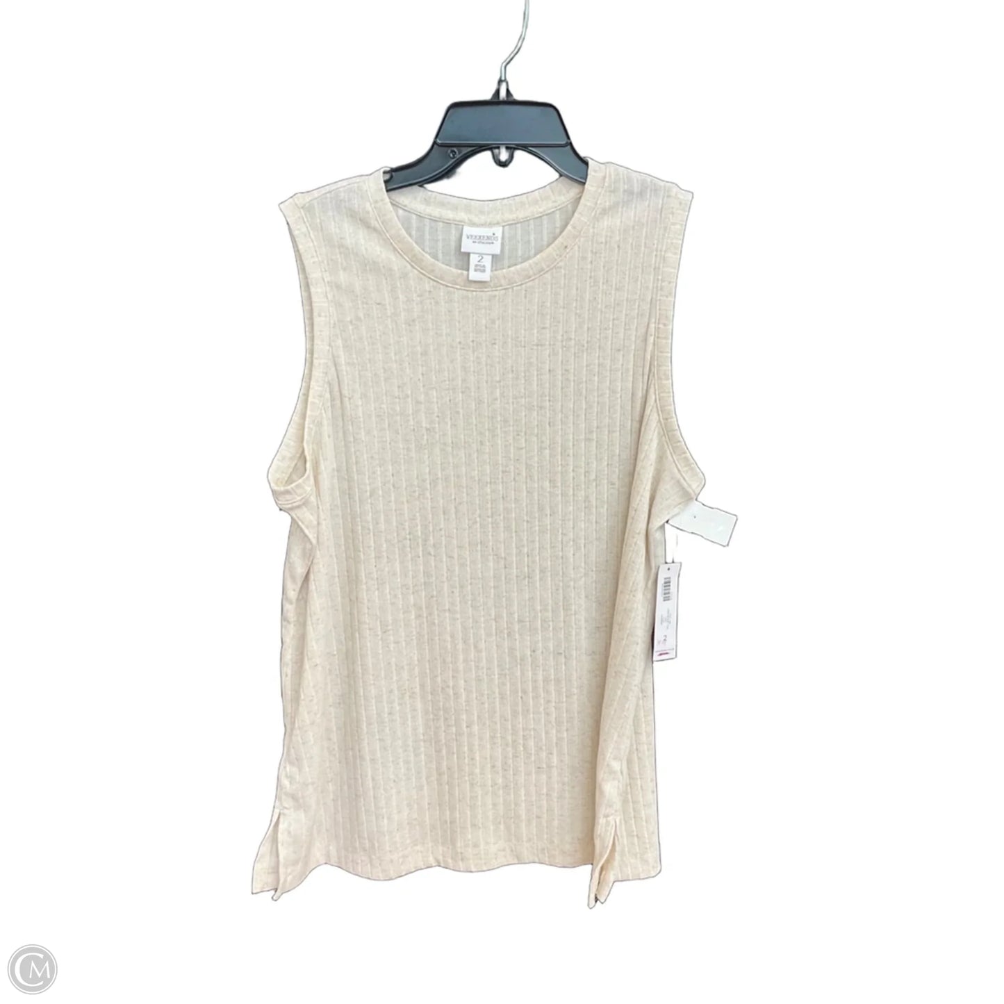 Top Sleeveless By Chicos In Beige, Size: L