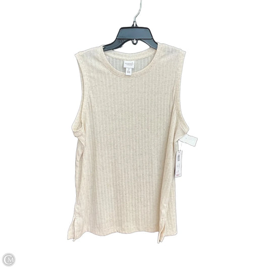 Top Sleeveless By Chicos In Beige, Size: L