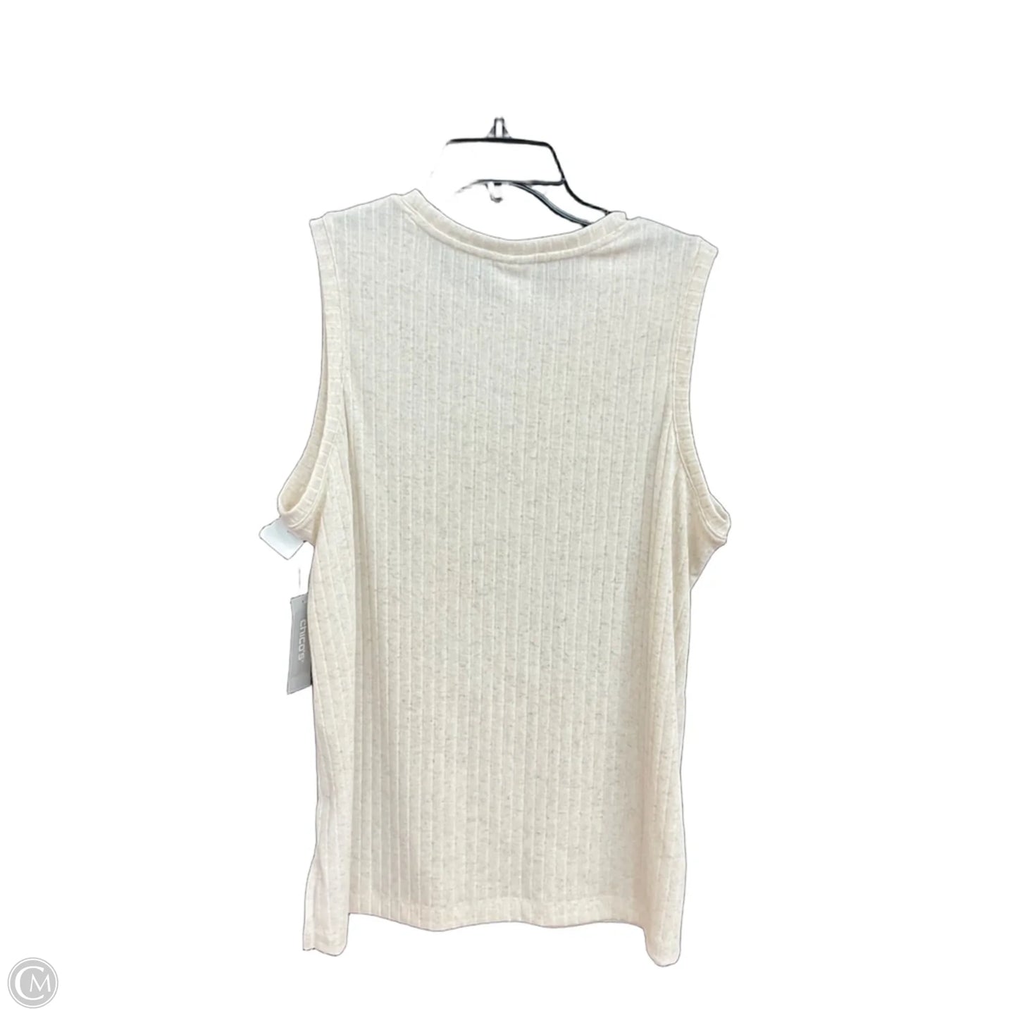 Top Sleeveless By Chicos In Beige, Size: L