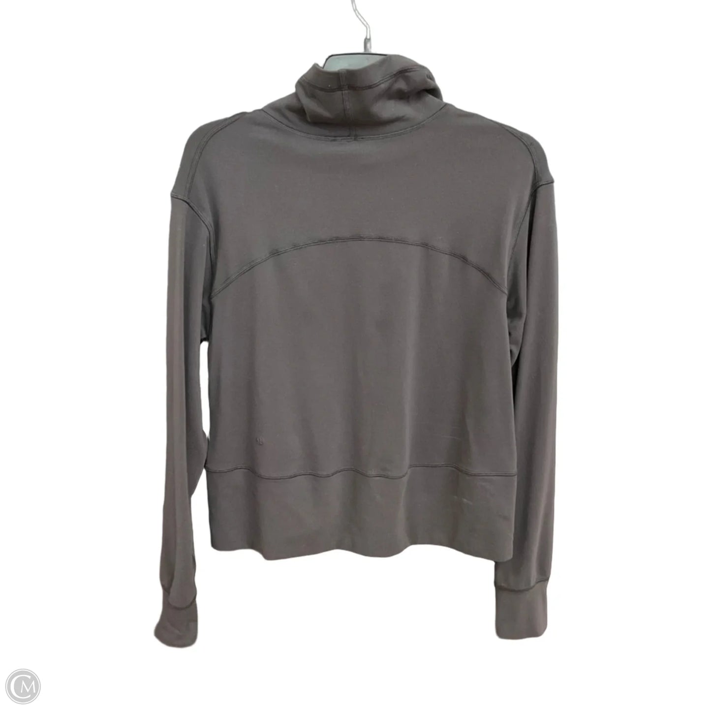 Athletic Top Long Sleeve Collar By Lululemon In Black, Size: S