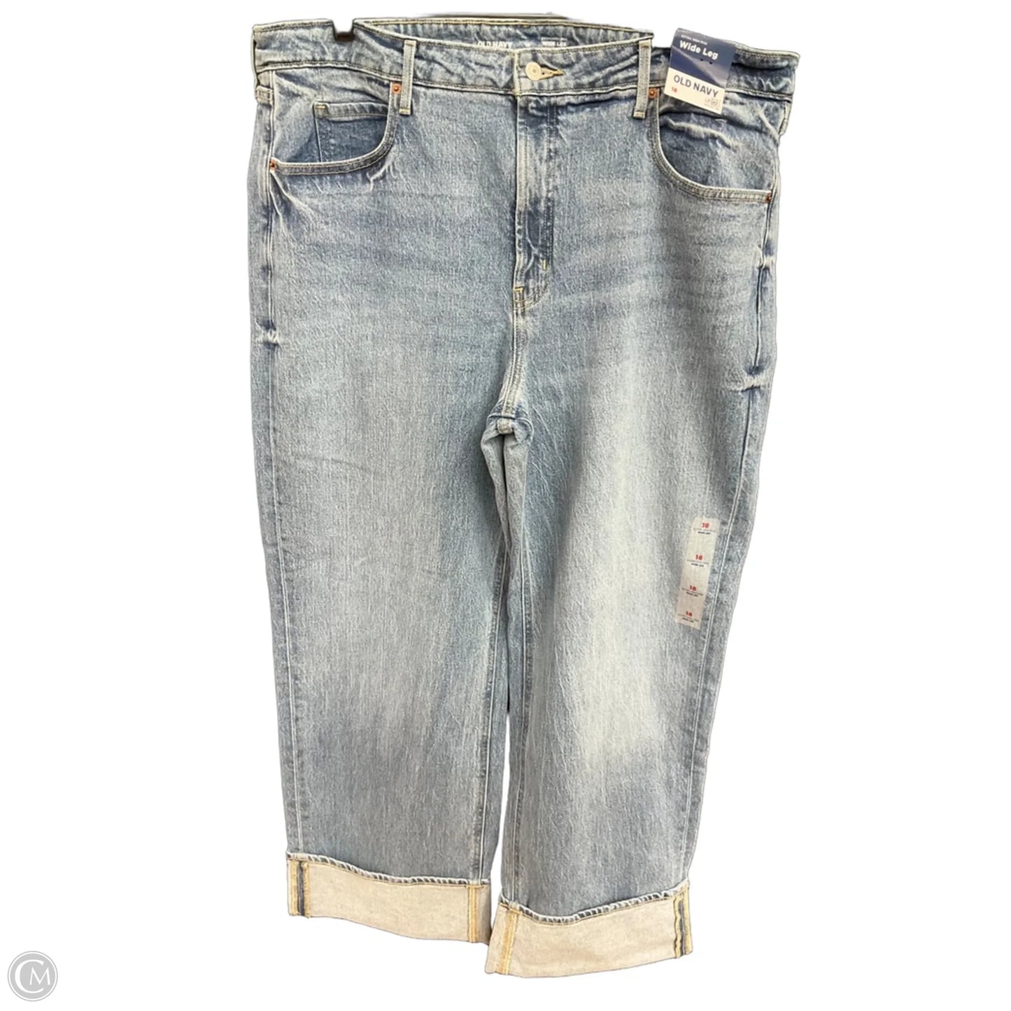 Jeans Wide Leg By Old Navy In Blue Denim, Size: 18