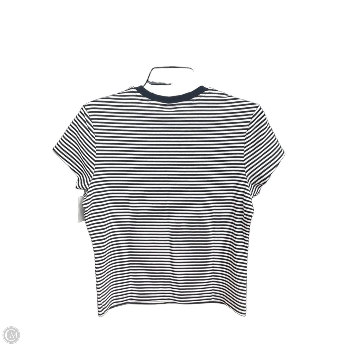 Top Short Sleeve By Uniqlo In Striped Pattern, Size: L