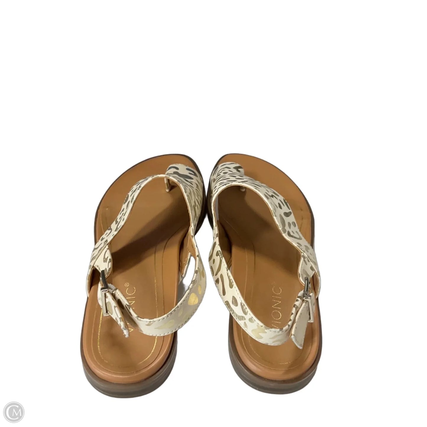 Sandals Flats By Vionic In Animal Print, Size: 8