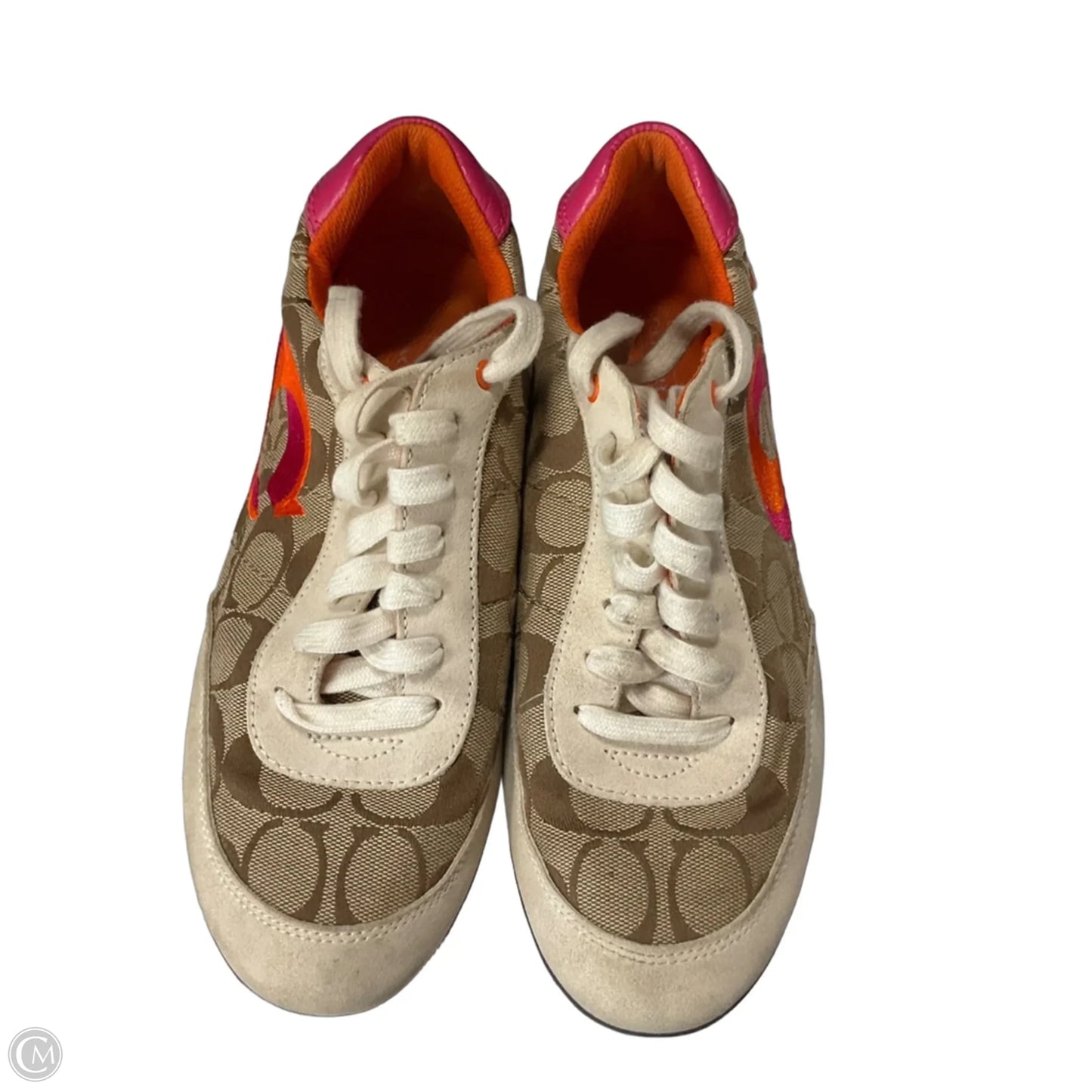 Shoes Designer By Coach In Brown & Pink, Size: 8
