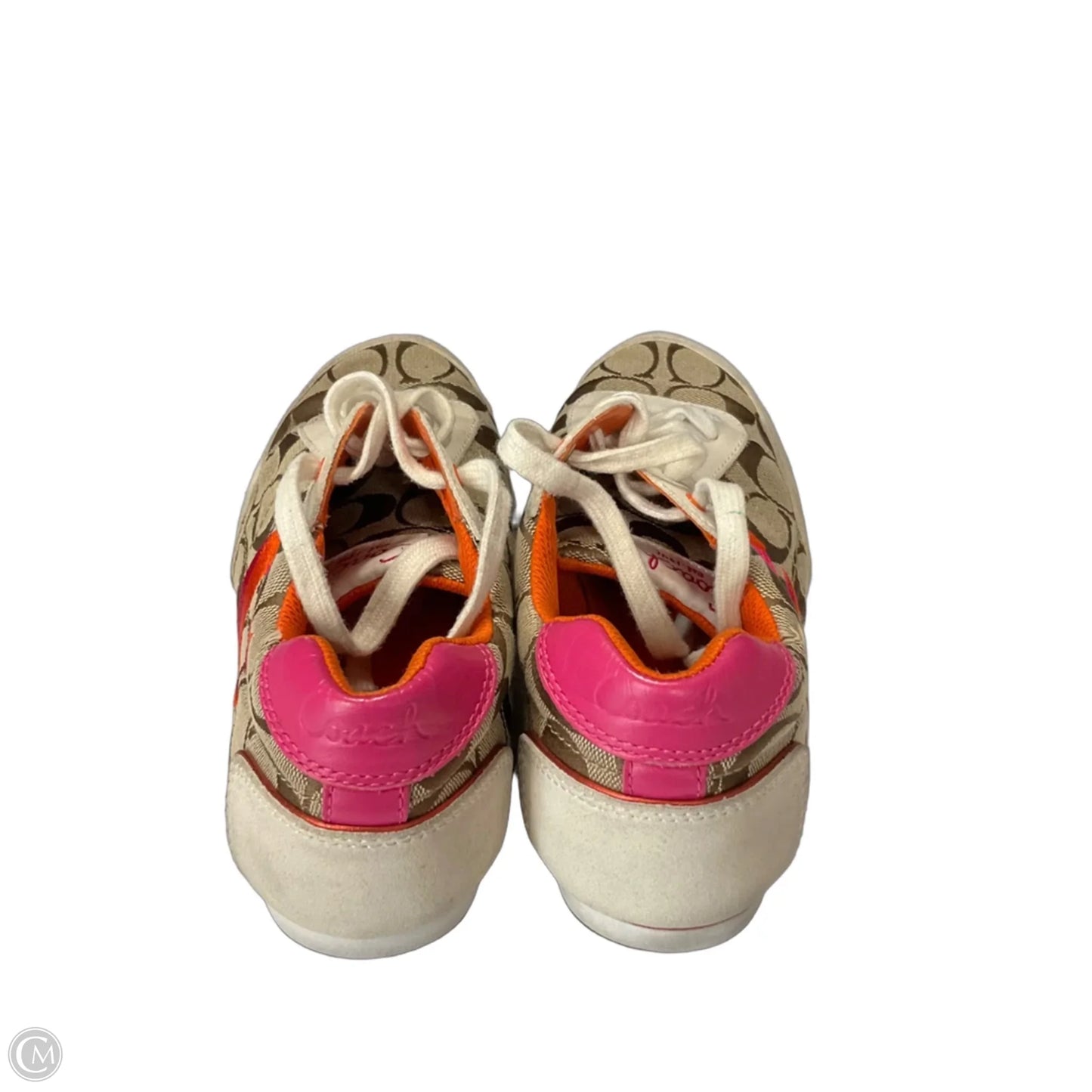 Shoes Designer By Coach In Brown & Pink, Size: 8