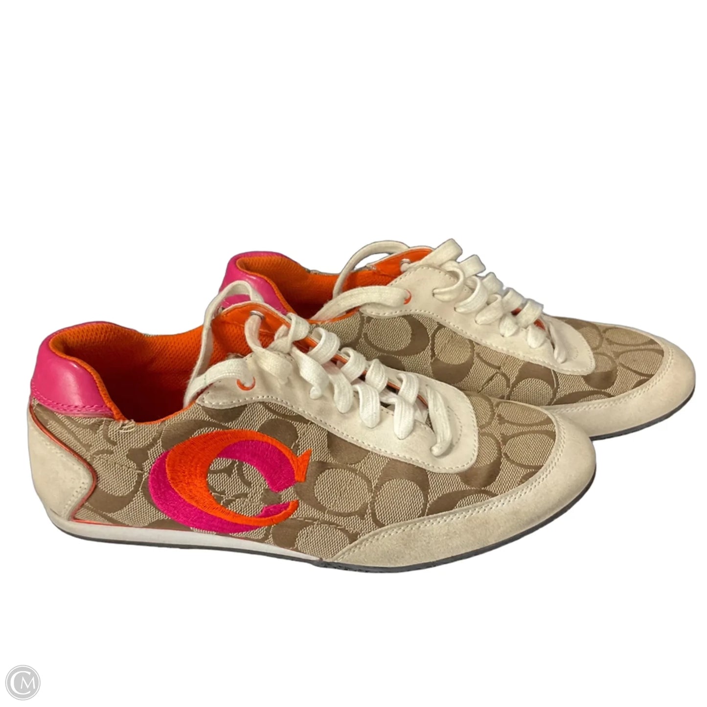 Shoes Designer By Coach In Brown & Pink, Size: 8