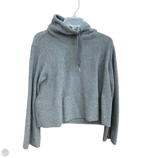 Athletic Top Long Sleeve Collar By Lululemon In Grey, Size: Xs