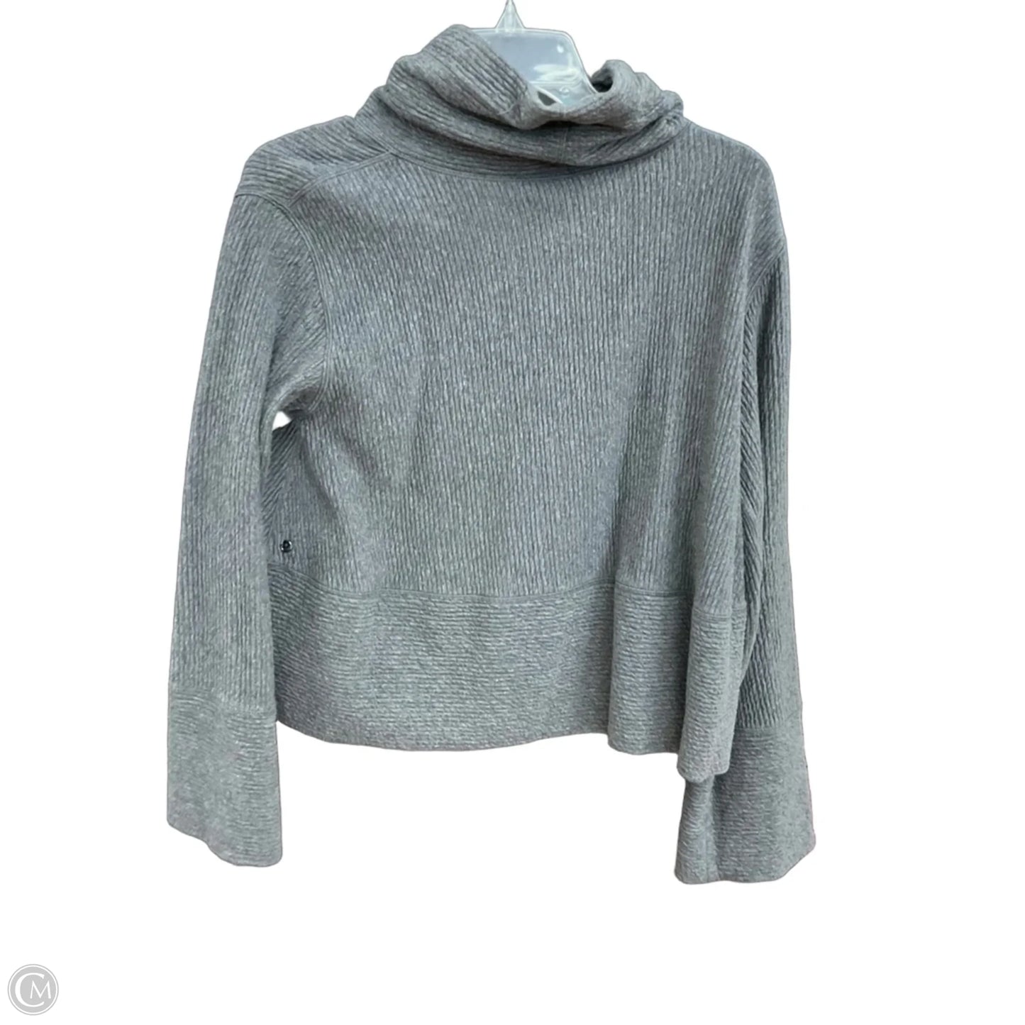 Athletic Top Long Sleeve Collar By Lululemon In Grey, Size: Xs