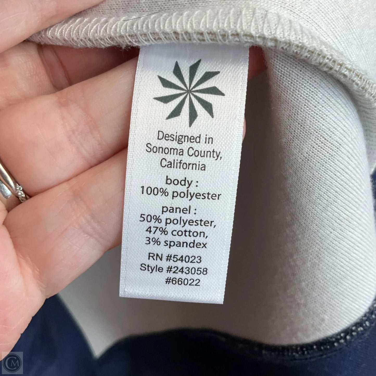 Sweatshirt Crewneck By Athleta In Blue & Grey, Size: 1x