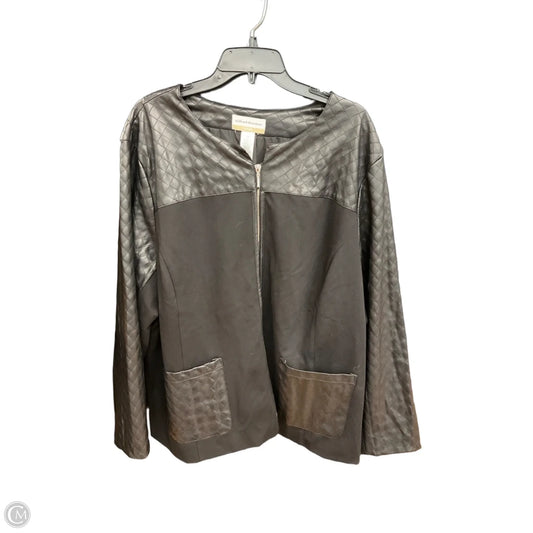Jacket Moto By Alfred Dunner In Black, Size: 3x