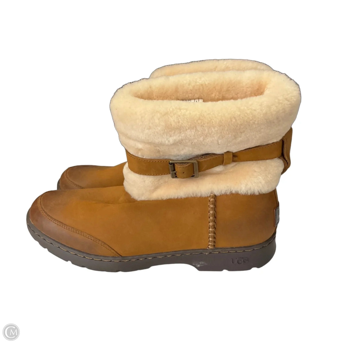 Boots Designer By Ugg In Brown, Size: 11