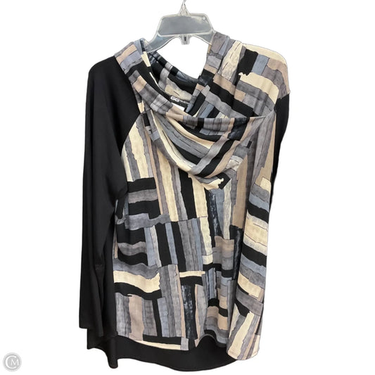 Top Long Sleeve By Clothes Mentor In Black & Grey, Size: 2x