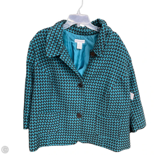 Jacket Moto By Jessica London In Black & Green, Size: 4x
