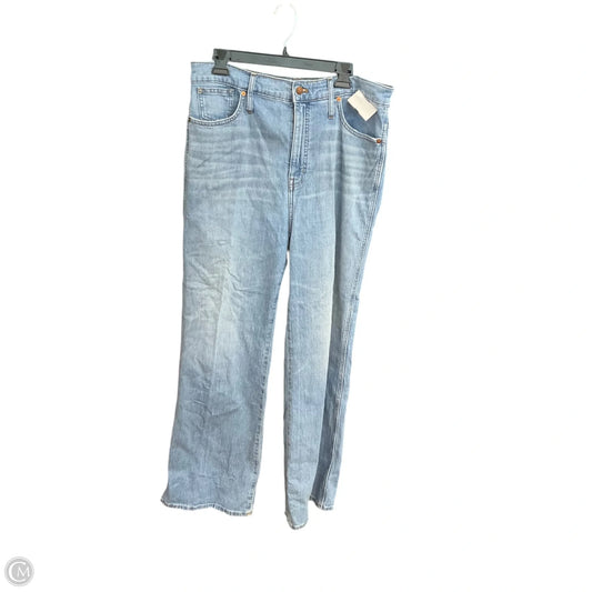 Jeans Straight By Madewell In Blue Denim, Size: 12