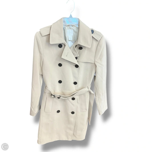 Coat Trench Coat By H&m In Beige, Size: Xs