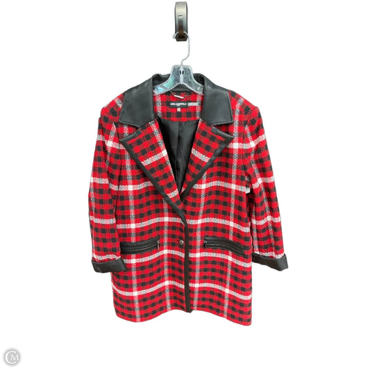 Blazer Designer By Karl Lagerfeld In Plaid Pattern, Size: Xl