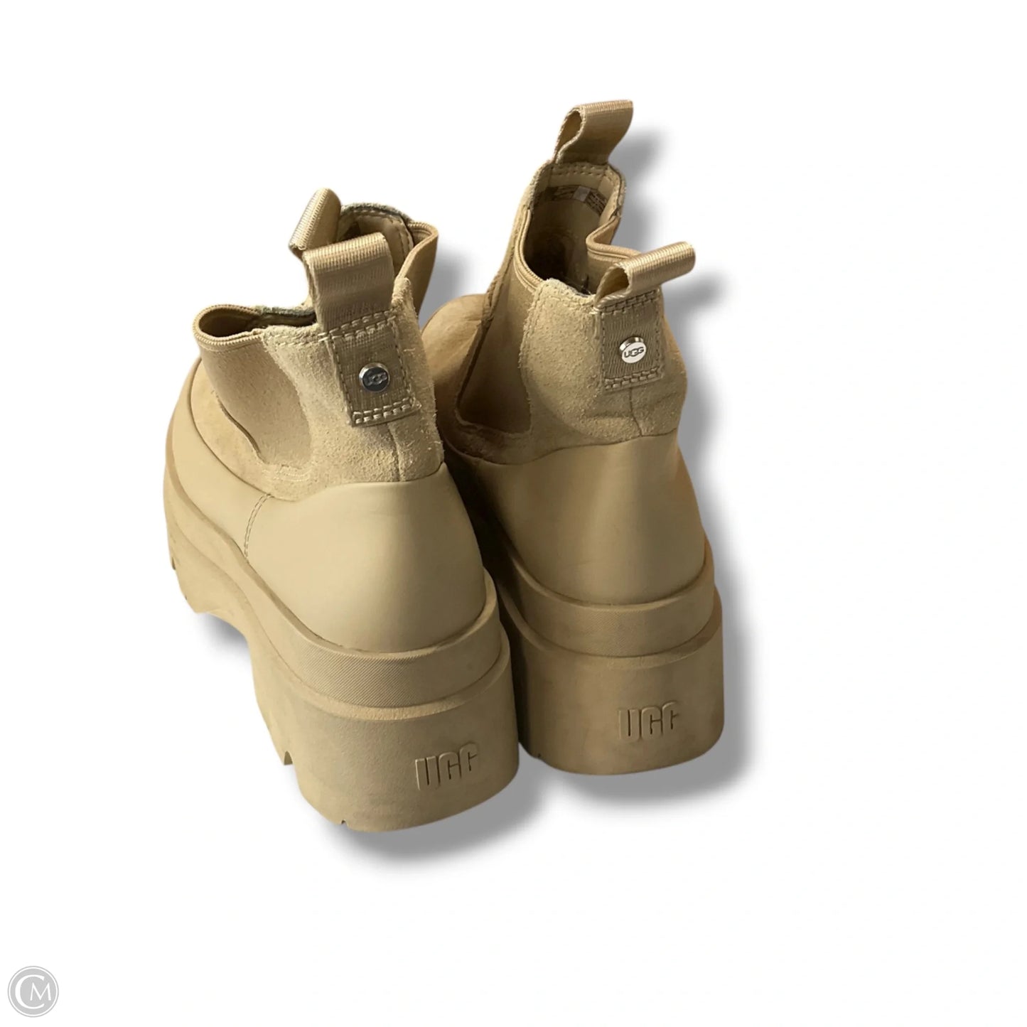 Boots Designer By Ugg In Beige, Size: 9