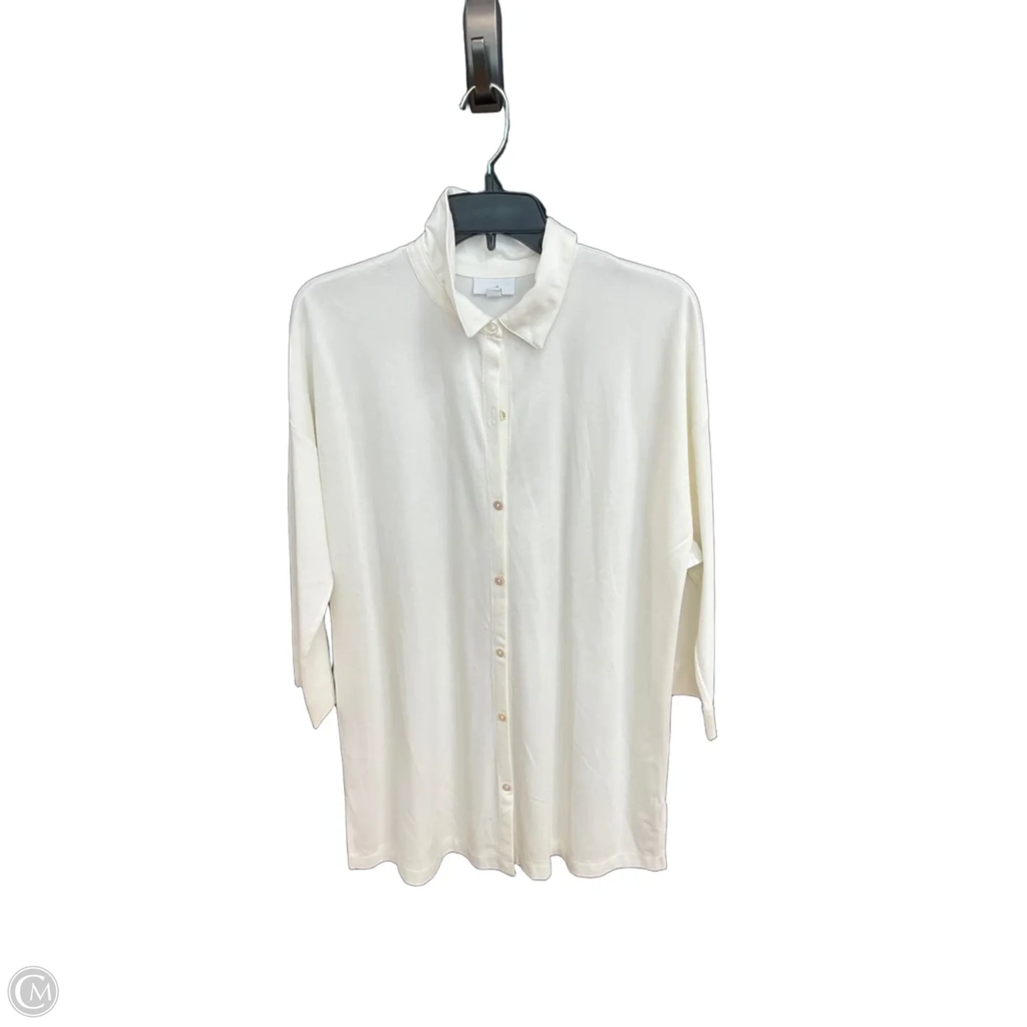 Blouse Long Sleeve By J. Jill In White, Size: S