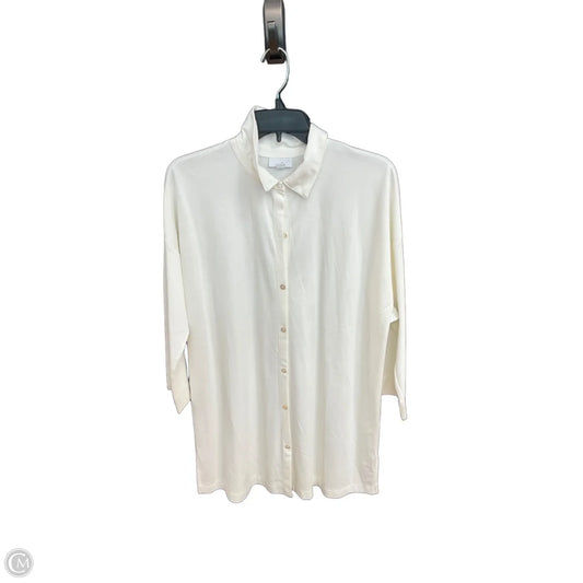 Blouse Long Sleeve By J. Jill In White, Size: S