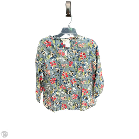 Top Long Sleeve By Cmb In Floral Print, Size: M