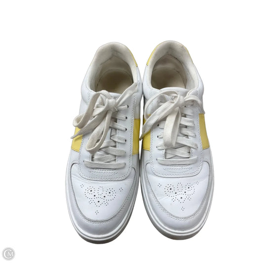 Shoes Sneakers By Cole-haan In White & Yellow, Size: 9.5