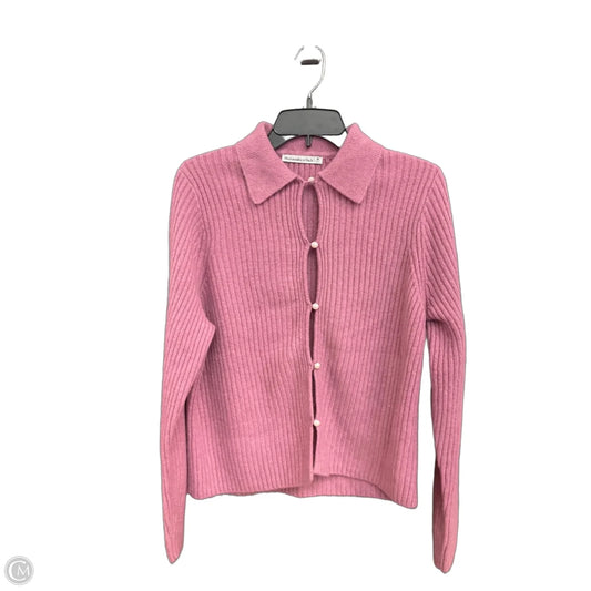 Cardigan By Abercrombie And Fitch In Purple, Size: M