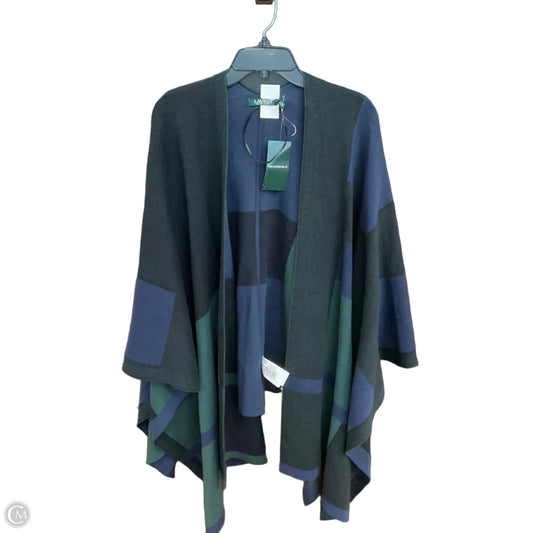Cardigan By Lauren By Ralph Lauren In Black & Blue, Size: Osfm