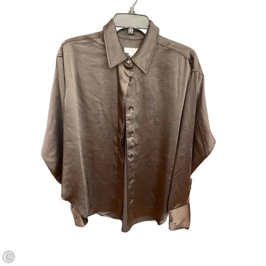 Blouse Long Sleeve By Good American In Black, Size: Xs