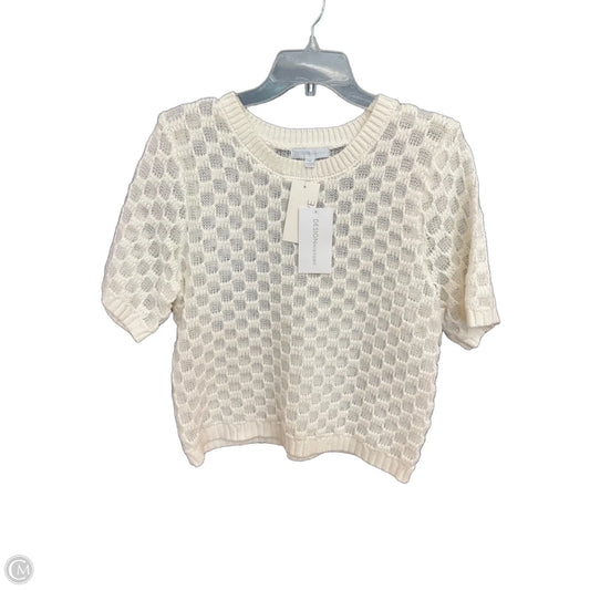 Sweater Short Sleeve By Evereve In White, Size: M