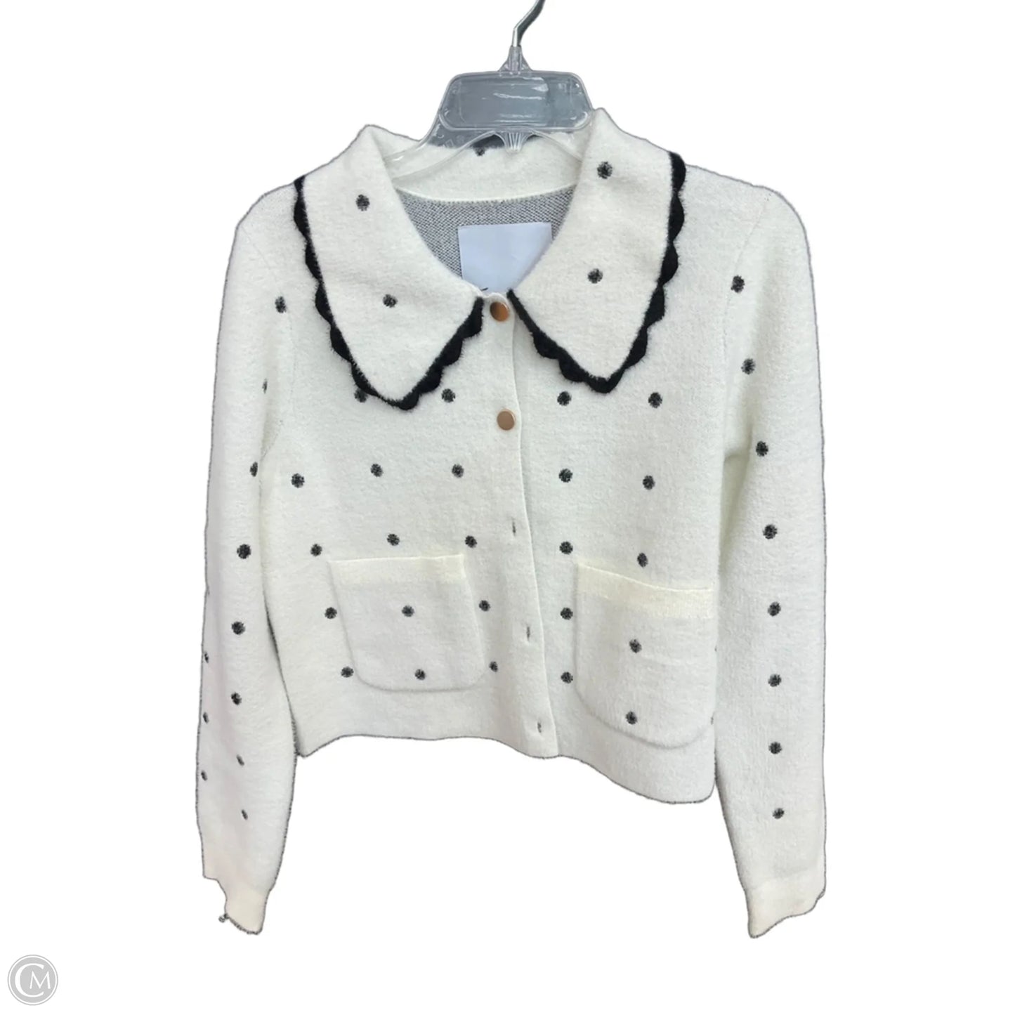 Cardigan By Anthropologie In Polkadot Pattern, Size: M