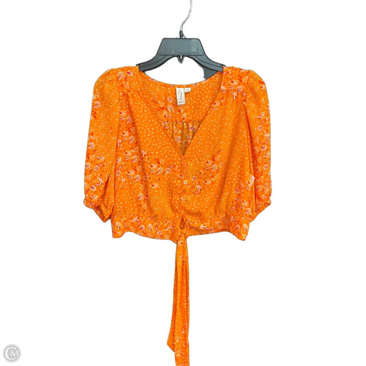 Top 3/4 Sleeve By Josie In Orange, Size: L