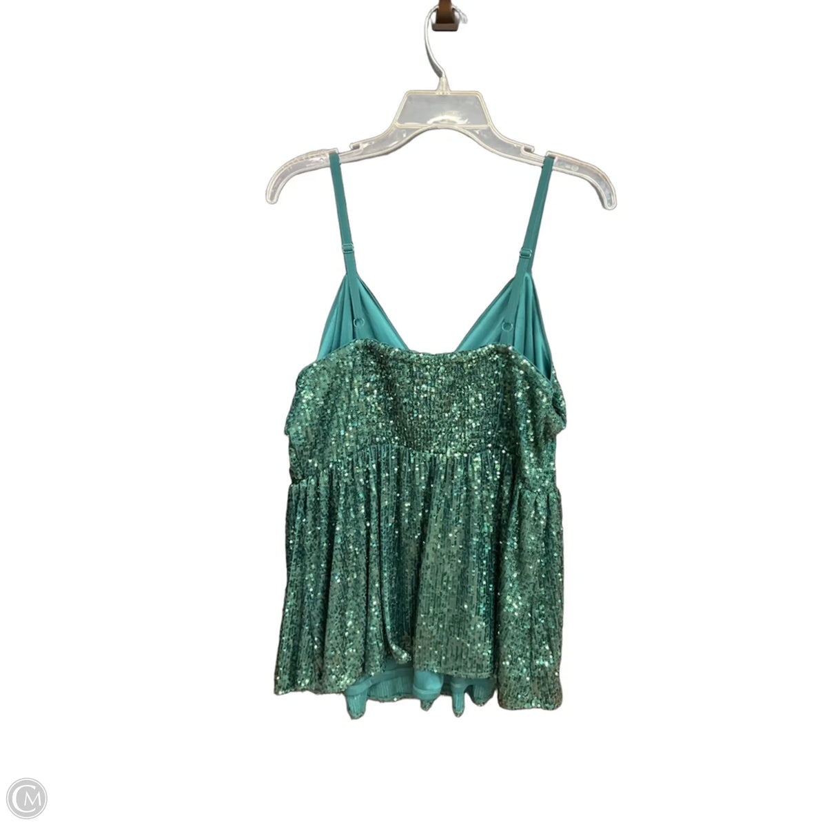Top Sleeveless By Torrid In Green, Size: 1x