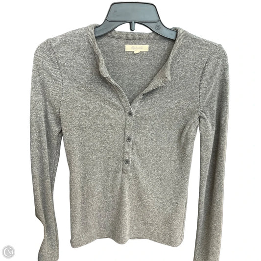 Top Long Sleeve By Madewell In Grey, Size: Xxs