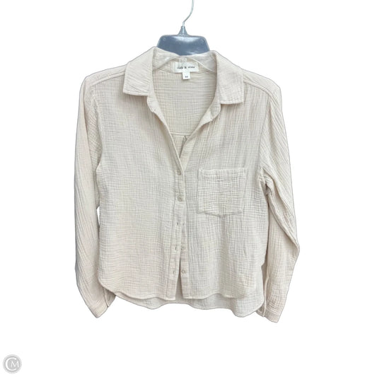 Top Long Sleeve By Cloth & Stone In Tan, Size: Xs