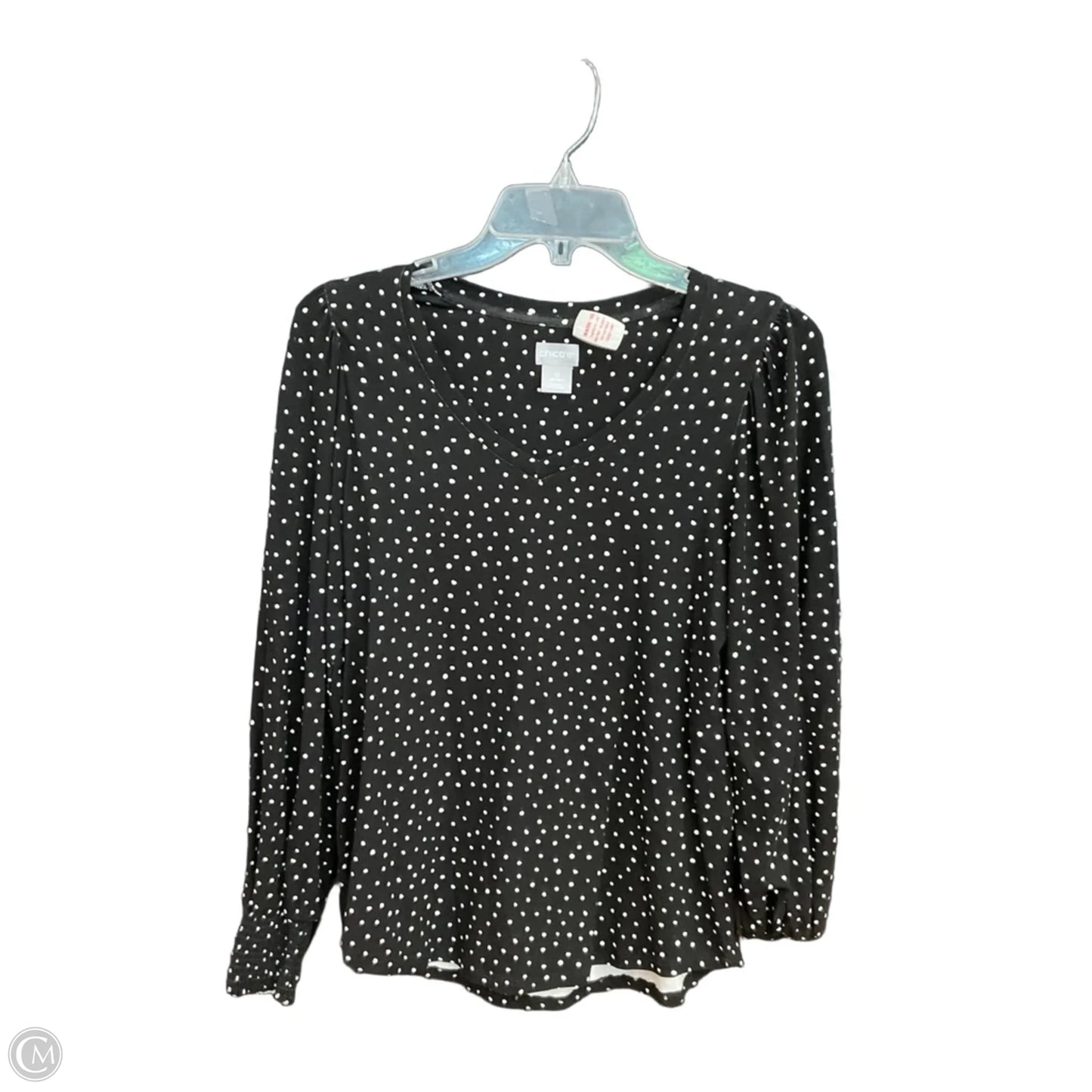 Top Long Sleeve By Chicos In Black, Size: S