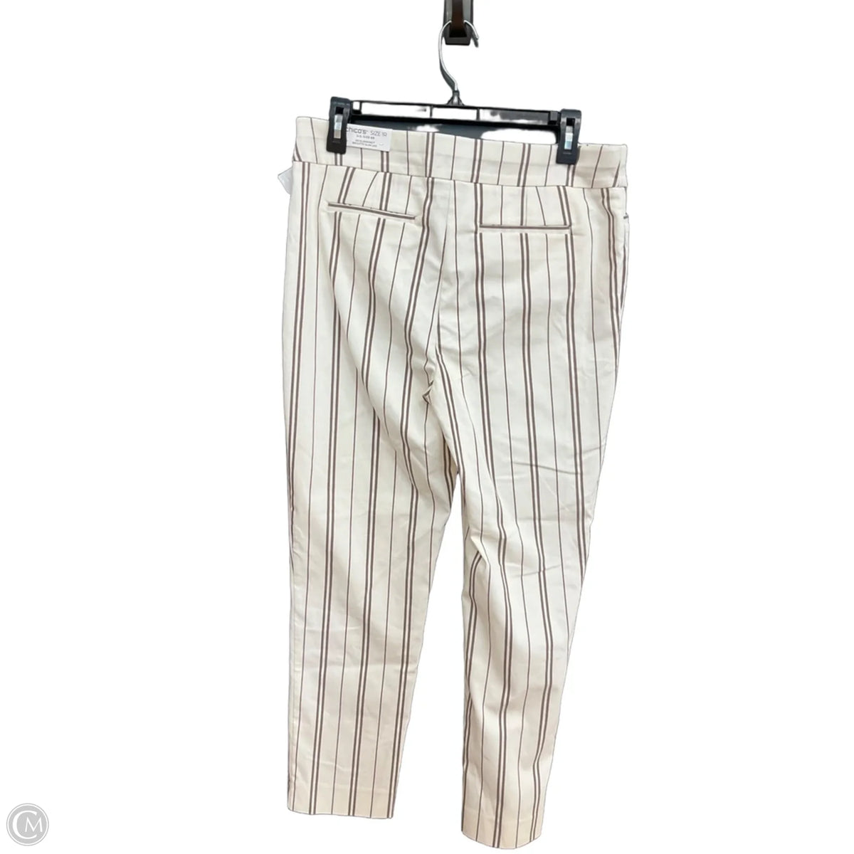 Pants Dress By Chicos In Striped Pattern, Size: 8