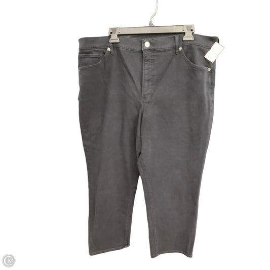 Jeans Straight By Express In Black Denim, Size: 18
