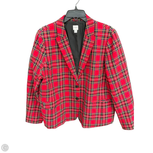 Blazer By J. Crew In Plaid Pattern, Size: 1x