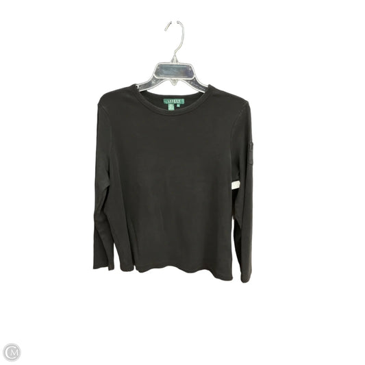 Top Long Sleeve By Lauren By Ralph Lauren In Black, Size: 1x