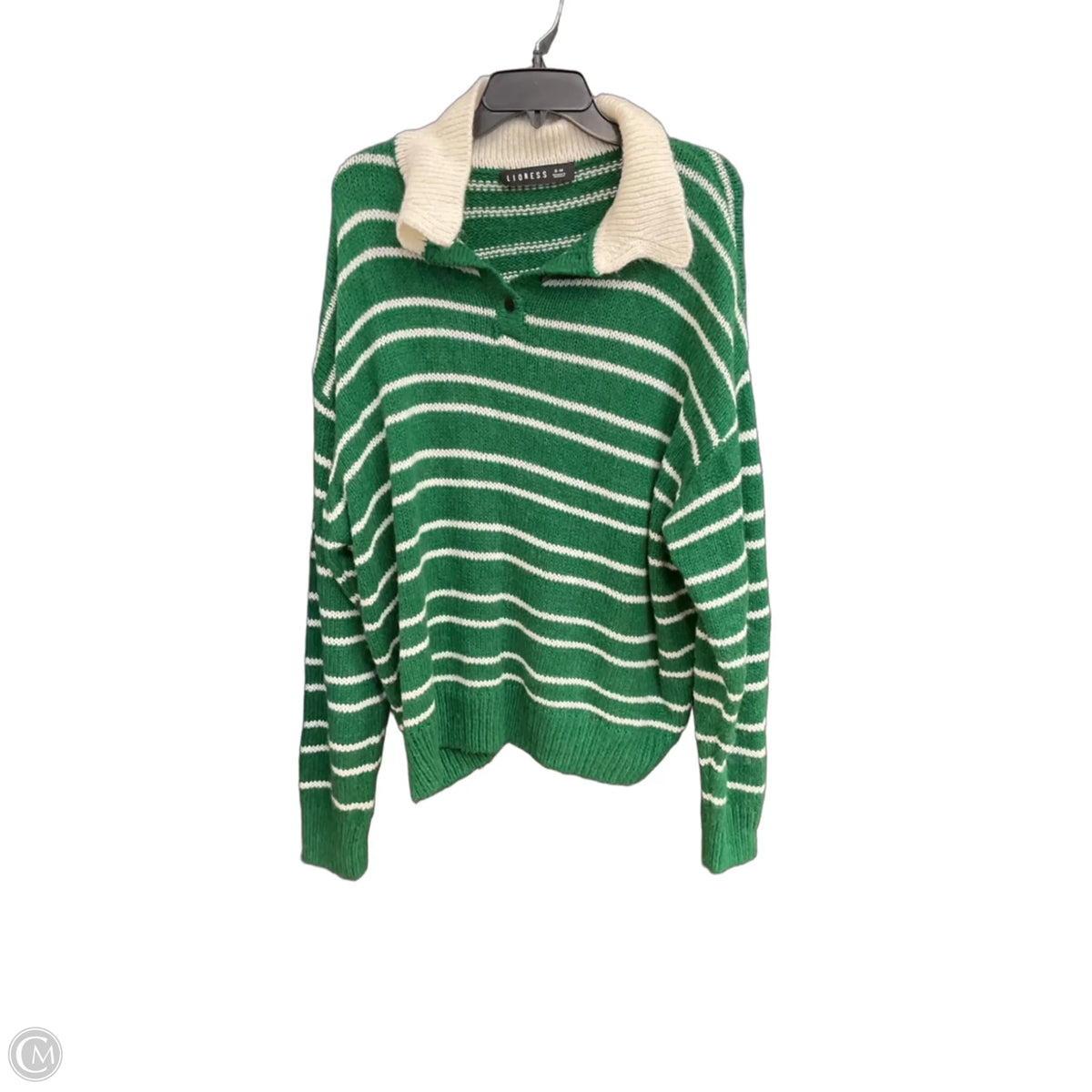 Sweater By Lioness In Green & White, Size: M
