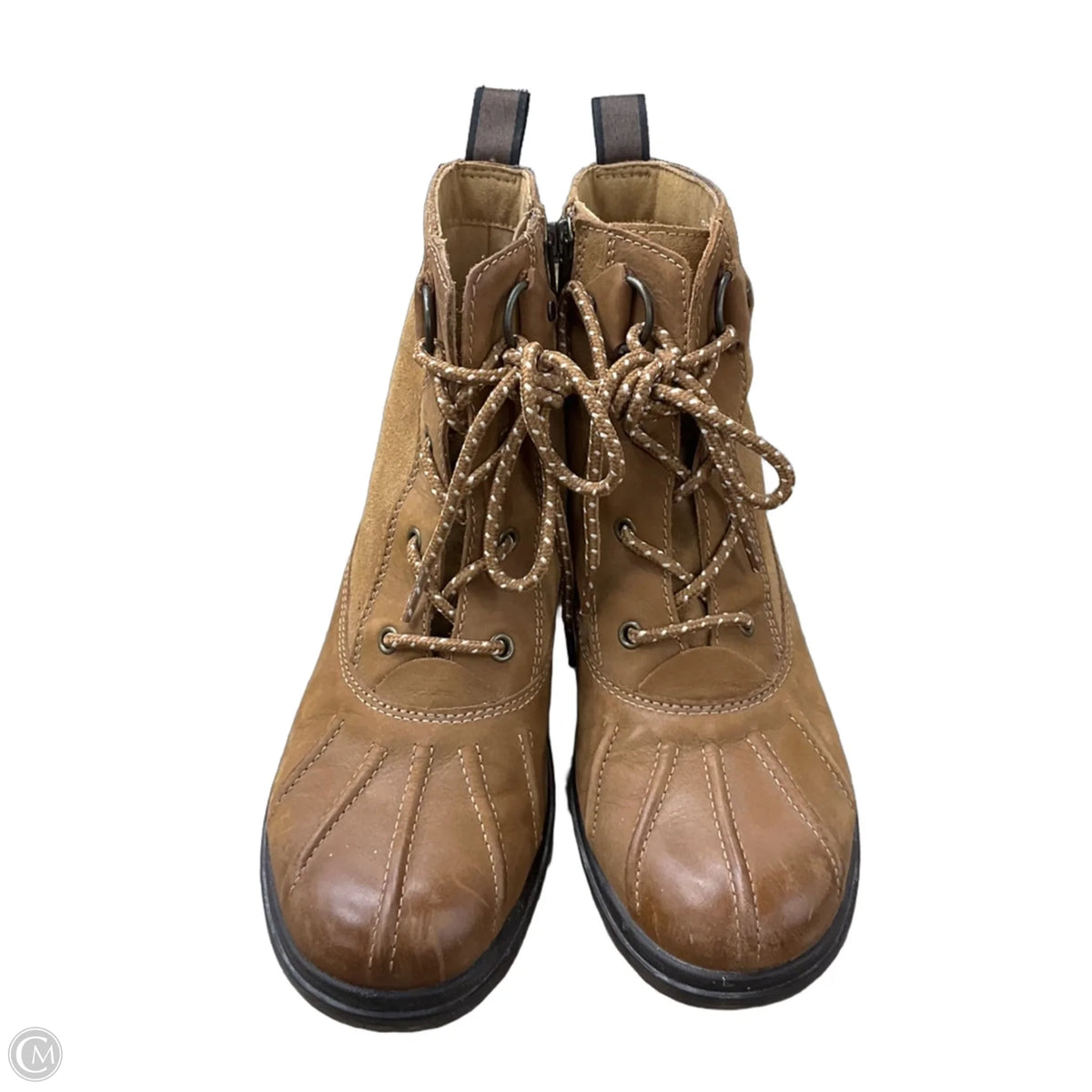 Boots Designer By Ugg In Brown, Size: 9