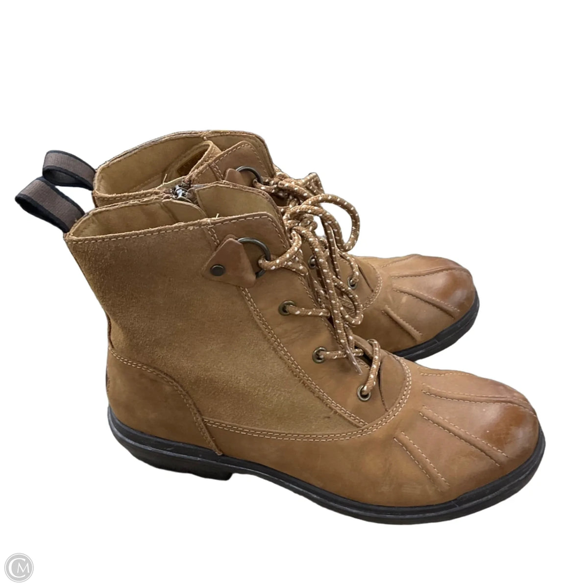 Boots Designer By Ugg In Brown, Size: 9