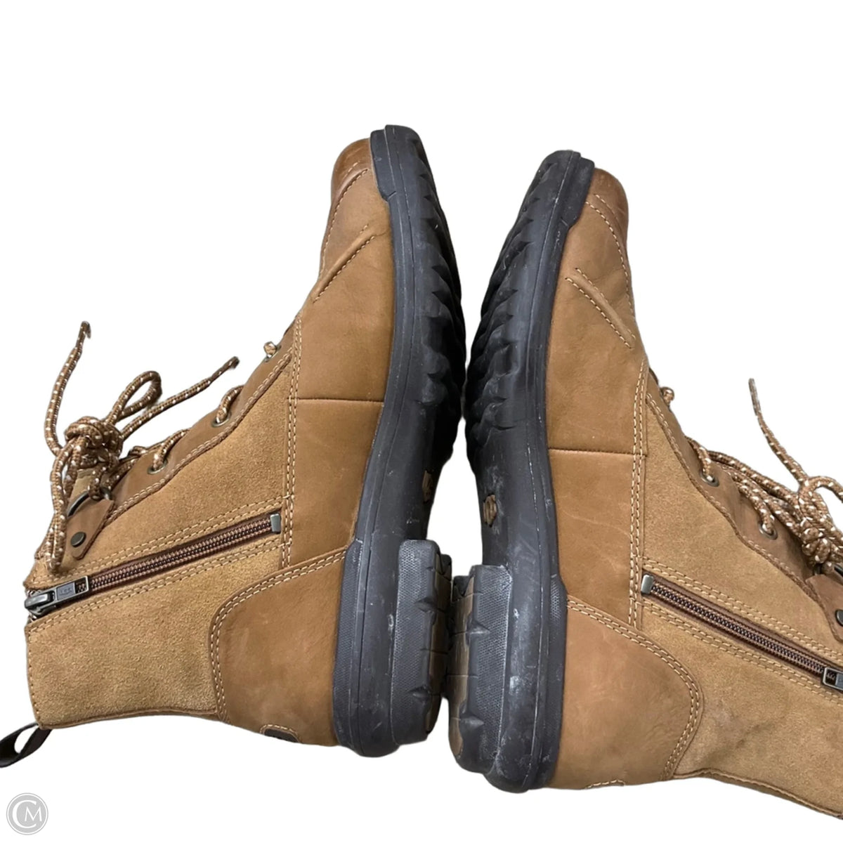 Boots Designer By Ugg In Brown, Size: 9