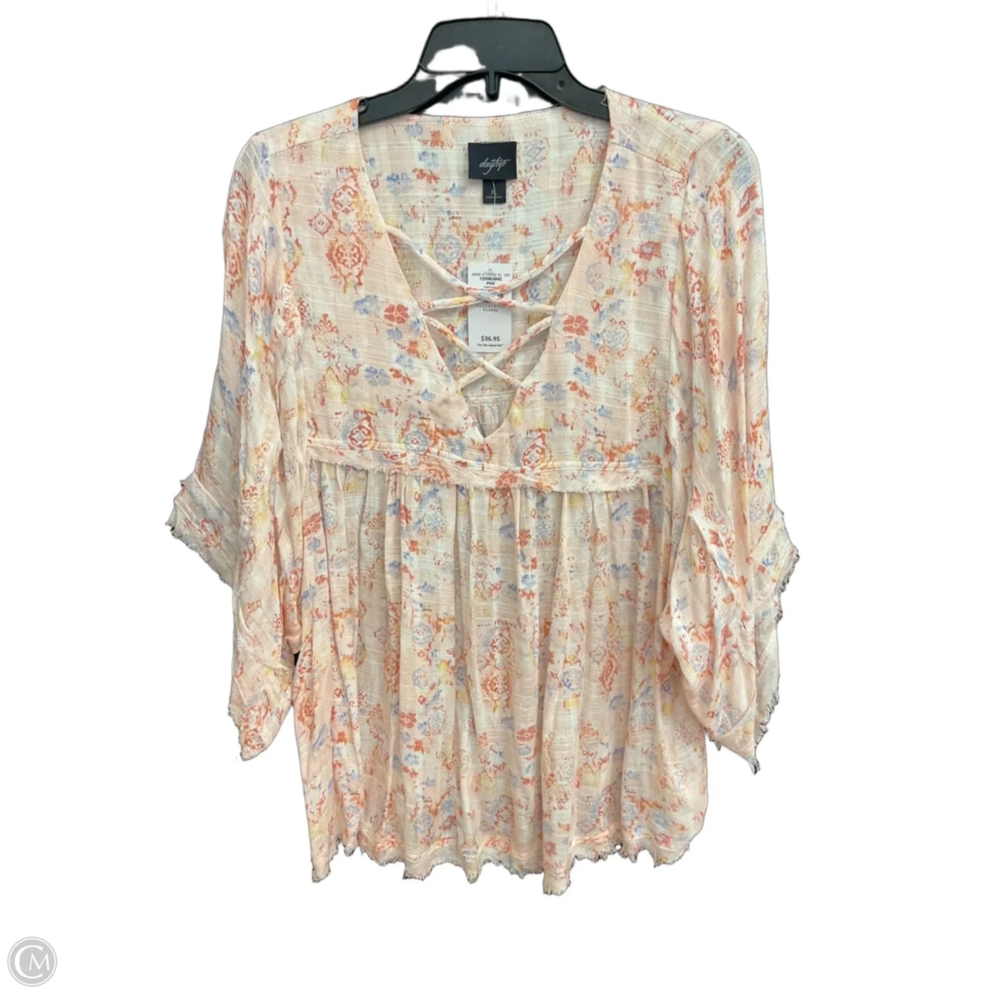 Top Short Sleeve By Daytrip In Pink, Size: Xl