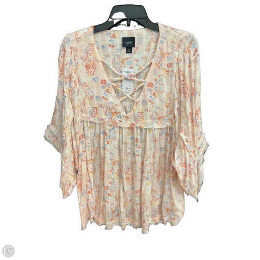 Top Short Sleeve By Daytrip In Pink, Size: Xl