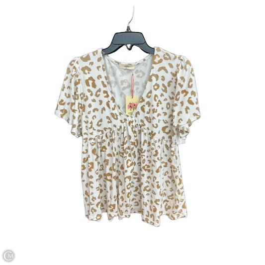 Top Short Sleeve By Entro In Animal Print, Size: L