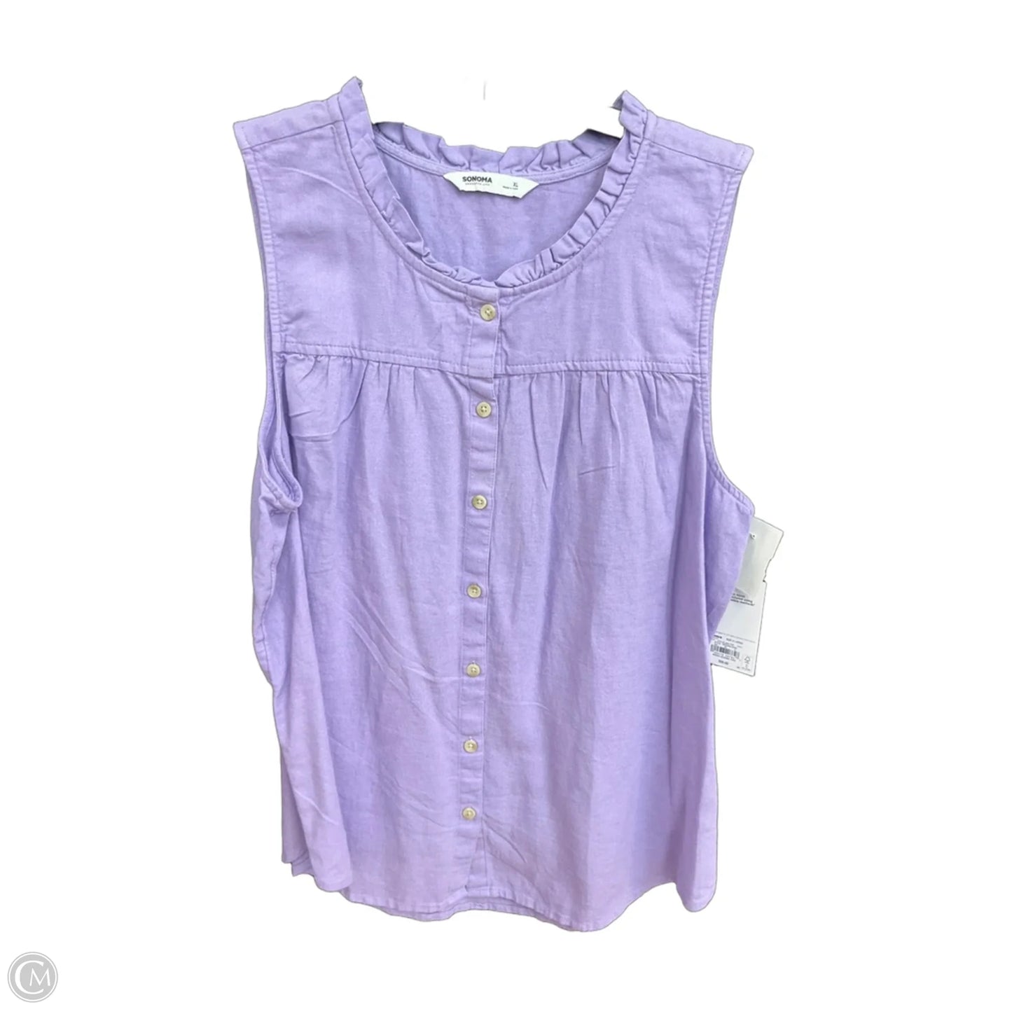 Top Sleeveless By Sonoma In Purple, Size: Xl