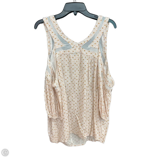 Top Short Sleeve By Buckle Black In Tan, Size: Xxl